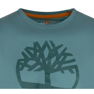 T-shirt col rond Timberland coton biologique vert d'eau à manches courtes