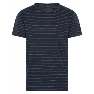 T-shirt col rond Selected en coton biologique mélangé bleu marine à rayures