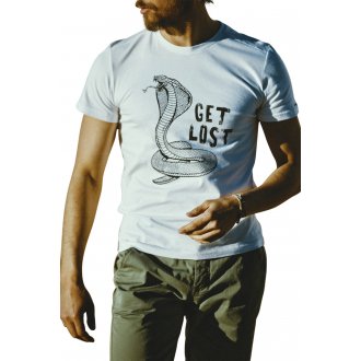 T-shirt col rond Freeman en coton blanc floqué à la poitrine