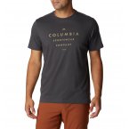 T-shirt Columbia regular noir avec manches courtes et col rond