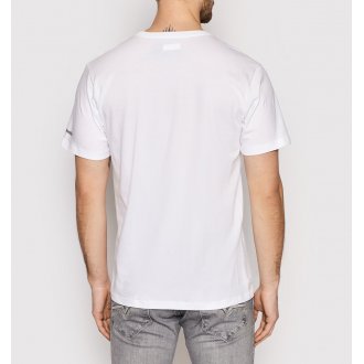 T-shirt Columbia blanc coupe droite à manches courtes et col rond