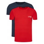 T-shirts col rond Emporio Armani en coton multicolore avec manches courtes lot de 2