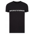 T-shirt col rond Emporio Armani en coton noir