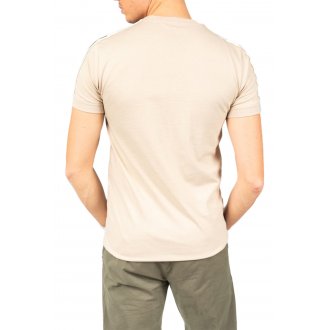 T-shirt col rond Deeluxe en coton beige