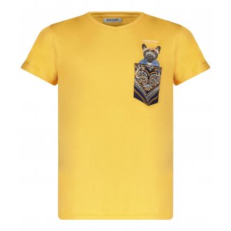 T-shirt col rond Deeluxe Junior en coton jaune