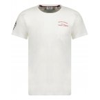 T-shirt col rond Deeluxe en coton blanc