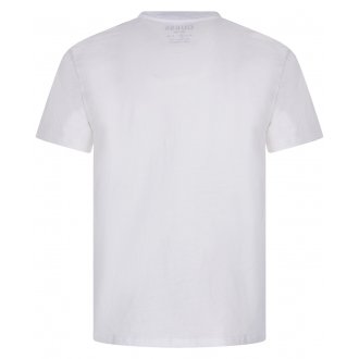 Tee-shirt col rond et manches courtes Guess en coton blanc