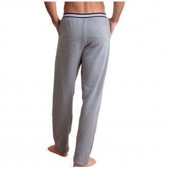 Pantalon de pyjama gris en coton coupe droite et larges poches made in France