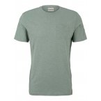 T-shirt Tom Tailor regular avec manches courtes et col rond vert