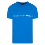 T-shirt col rond Boss en coton bleu
