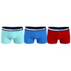Lot de 3 boxers Tommy Hilfiger en coton turquoise, bleu et rouge