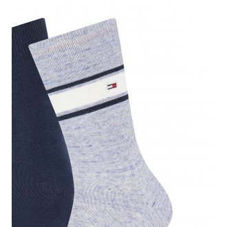 Paires de chaussettes Tommy Hilfiger en coton mélangé bleues, lot de 2
