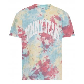 Tee-shirt à col rond Tommy Hilfiger en coton biologique multicolore