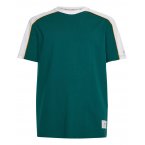 T-shirt col rond Tommy Hilfiger en coton vert sapin et blanc