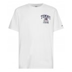 T-shirt col rond Tommy Hilfiger en coton organique blanc brodé