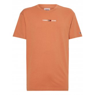 T-shirt col rond Tommy Hilfiger en coton organique orange brodé