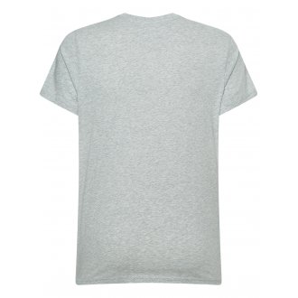 T-shirt col rond Tommy Hilfiger en coton organique gris floqué