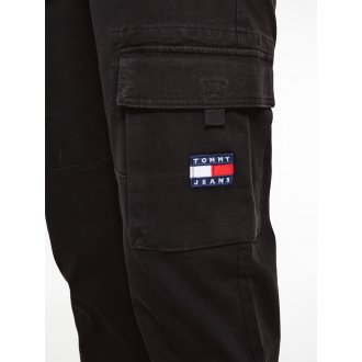 Pantalon slim Tommy Hilfiger en coton stretch noir