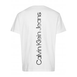 T-shirt col rond Calvin Klein en coton biologique blanc avec manches courtes