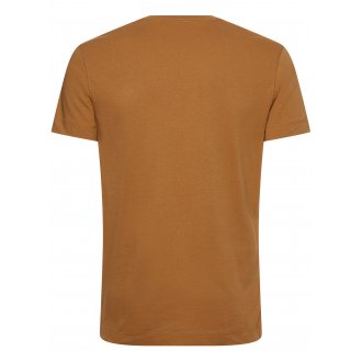 T-shirt Calvin Klein camel avec manches courtes et col rond