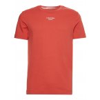 T-shirt Calvin Klein droite rouge avec manches courtes et col rond
