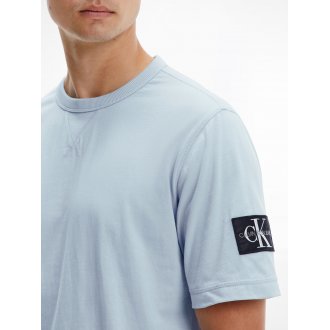 Tee-shirt col rond Calvin Klein en coton bleu ciel