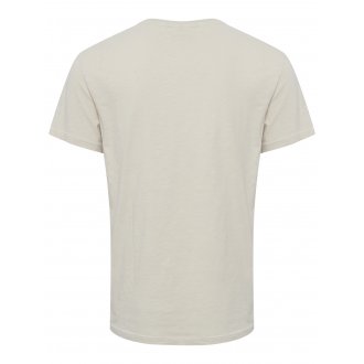 Tee-shirt col rond Blend en coton beige imprimé