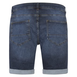 Short en jean Delahaye en coton bleu indigo