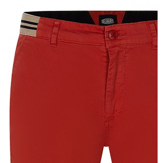 Pantalon slim Delahaye en coton rouge