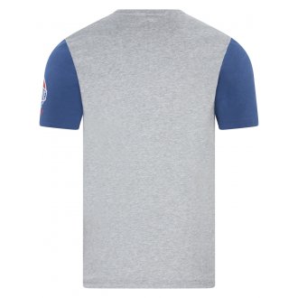 T-shirt manches courtes et col rond Delahaye en coton bleu
