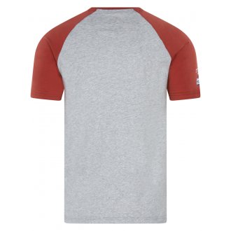 T-shirt à manches courtes et col rond Delahaye en coton orange 