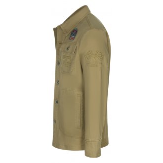 Veste en jean Delahaye en coton beige avec manches longues et col chemise