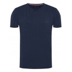 T-shirt col rond Tommy H Sportswear en coton bleu marine