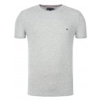 T-shirt col rond Tommy H Sportswear en coton gris chiné