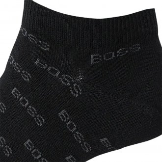 Lot de 2 paires de chaussettes courtes Boss en coton noir