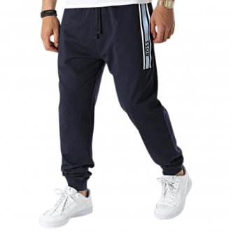 Pantalon de jogging Boss en coton bleu marine à coupe slim et taille élastiquée