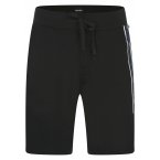 Short de jogging Boss en coton noir avec bandes latérales colorées