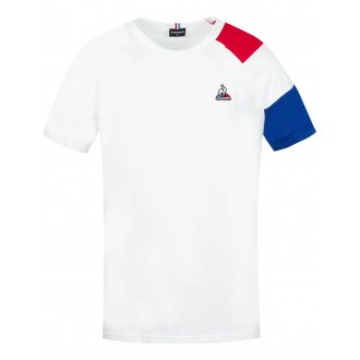 T-shirt avec manches courtes et col rond Coq Sportif coton blanc