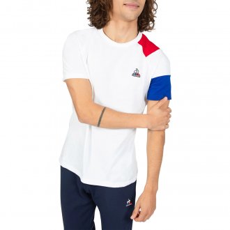 T-shirt Coq Sportif coton avec manches courtes et col rond blanc