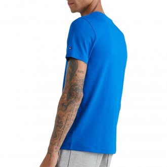 T-shirt à col rond coupe regular Tommy H Sportswear en coton biologique bleu