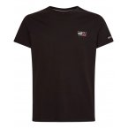 T-shirt Tommy Hilfiger coton biologique droite avec manches courtes et col rond noir