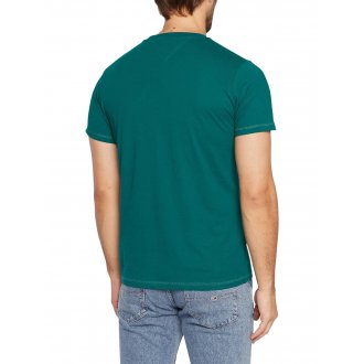 T-shirt col rond Tommy Hilfiger en coton biologique avec manches courtes vert