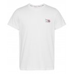 T-shirt Tommy Hilfiger blanc coupe droite avec manches courtes et col rond