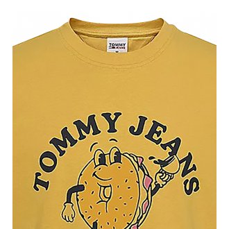 T-shirt Tommy Hilfiger coton droite avec manches courtes et col rond jaune