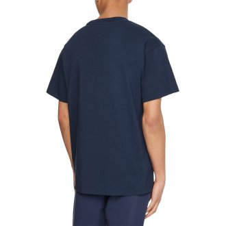 T-shirt Tommy Hilfiger coton biologique droite avec manches courtes et col rond marine