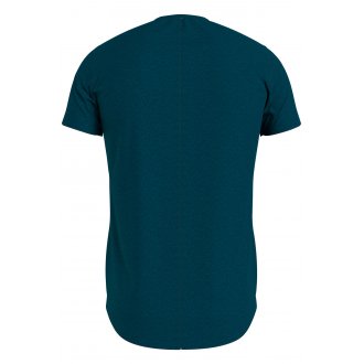 Tee-shirt Tommy Hilfiger en coton vert chiné coupe droite à manches courtes et col rond 