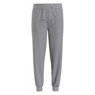 Pantalon slim Tommy H Sportswear en coton mélangé gris 