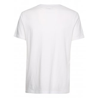 Tee-shirt col rond Tommy H Sportswear blanc floqué à la poitrine