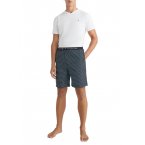 Pyjama court Tommy H Sportswear en coton avec manches courtes et col v multicolore