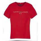 T-shirt Junior Tommy H Sportswear coton biologique rouge droite avec manches courtes et col rond